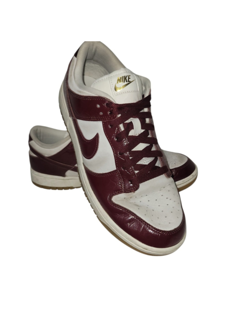 Nike Women's Dunk Low LX "Dark Team Red Croc" Style FJ2260-004 Size 11 Pre-owned